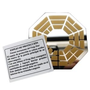 Espejo Bagua Dorado Protección