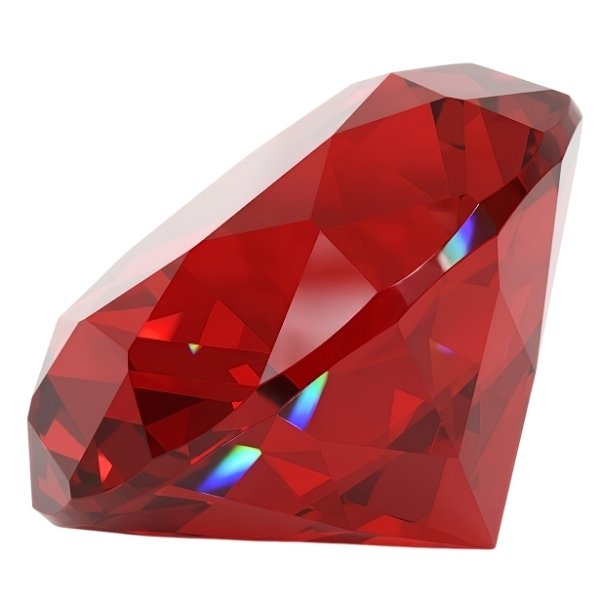 Diamante Rojo Vidrio