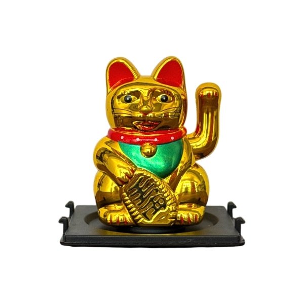 Gato Neko Solar Mini Dorado - Imagen 4