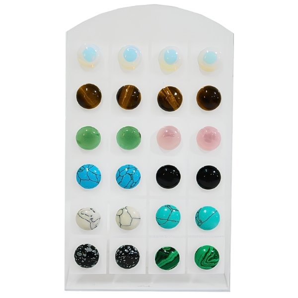 Aretes Planos Tipo Cuarzo Par