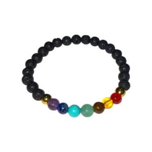 Pulsera 7 Chakras Piedra Volcánica #6