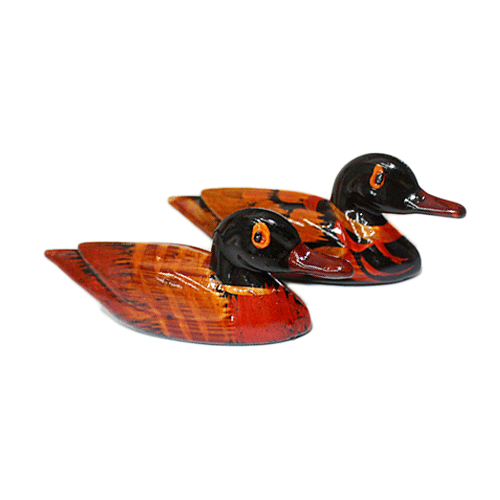 Patos x 2 Mandarin Plastico 8cm