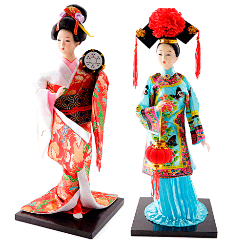 Geisha Diseño Surtido China Base Madera 31 cm