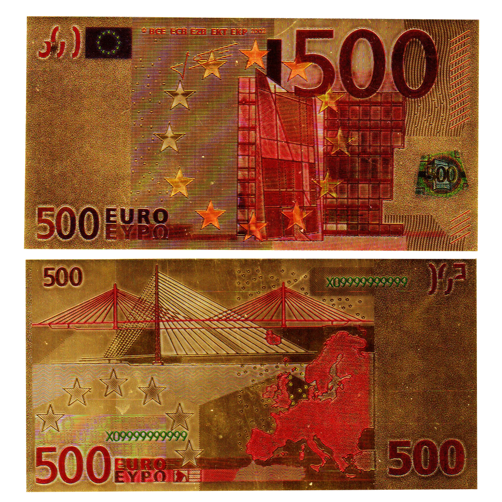 Billete Euro Dorado