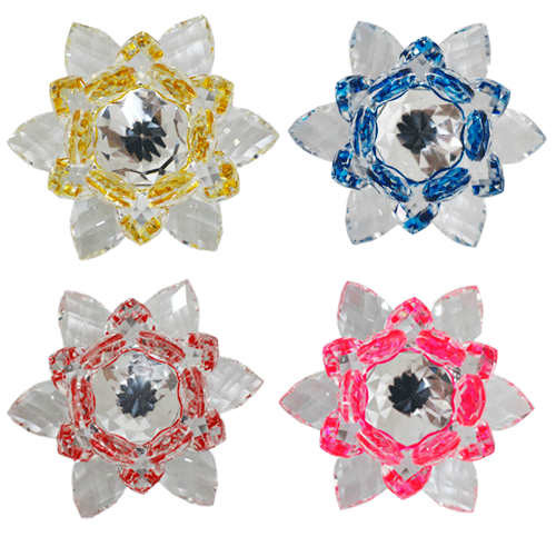 Flor Loto Vidrio Color 9cm