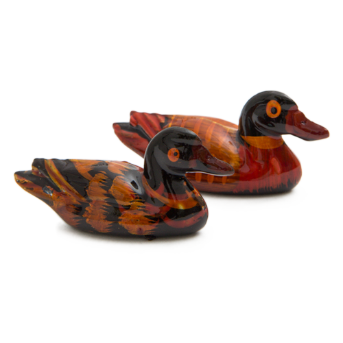 Patos x 2  Mandarin Plastico 5cm