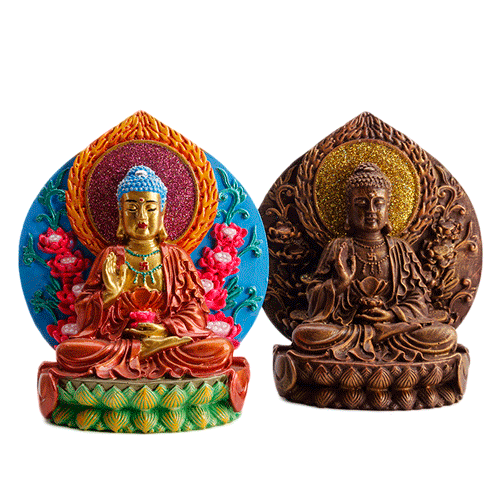 Buda Amitabha Aplique Flor