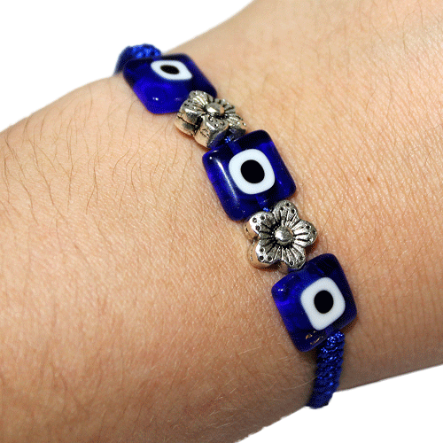 Pulsera Tejida Ojo Turco Dijes