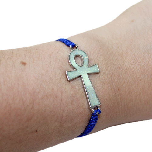 Pulsera Cruz Egipcia Tejida