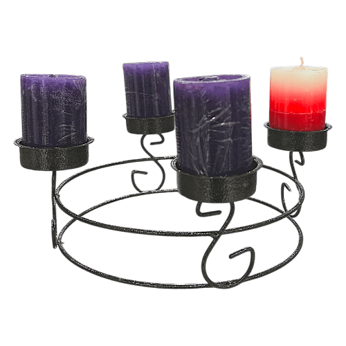Candelabro Corona Adviento x 4 Cano