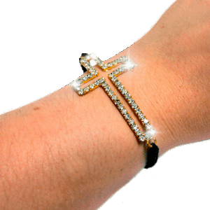 Pulsera Cruz Diamantes M