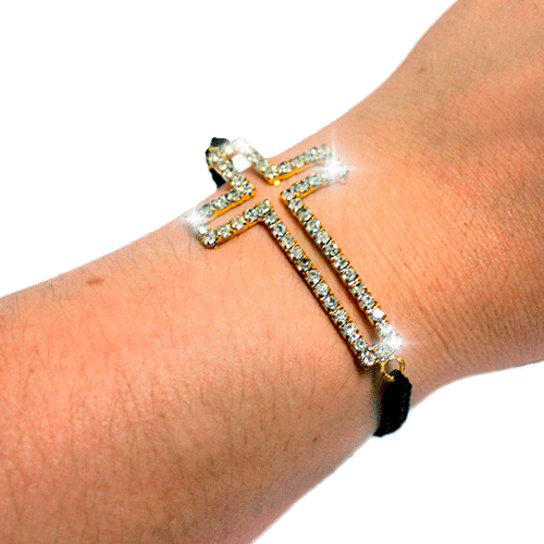 Pulsera Cruz Diamantes M