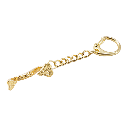 Llavero Feng Shui Ruyi Dorado 8 cm