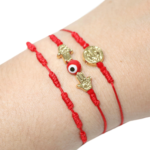 Pulsera Hilo Rojo x 3 Proteccion