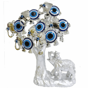 Arbol Ojo Turco Elefante Plateado Poliresina 16 cm