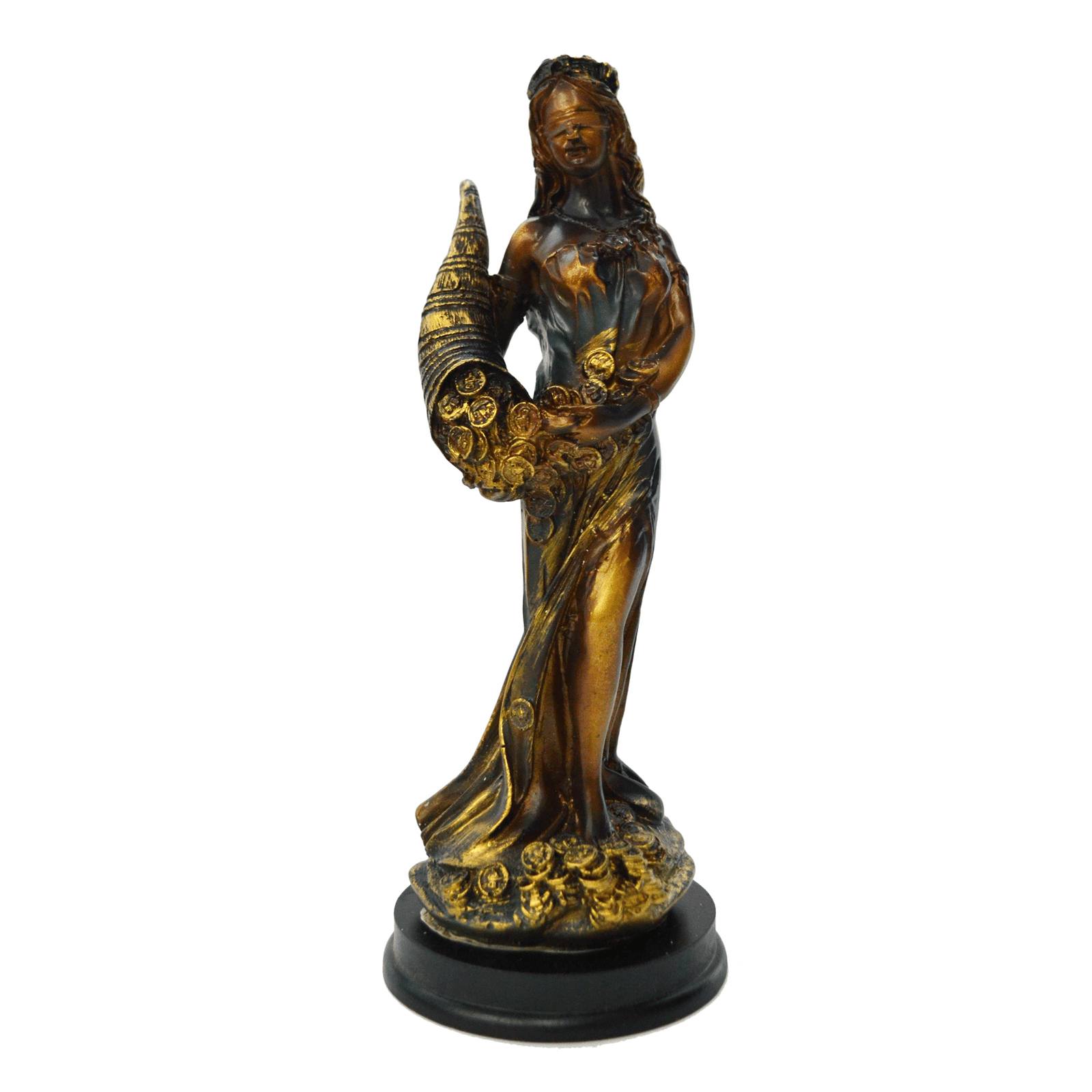 Diosa Fortuna Poliresina Base Dorado 24 cm