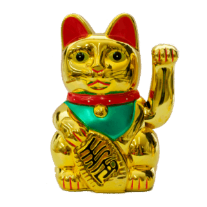 Gato Neko Dorado 20cm