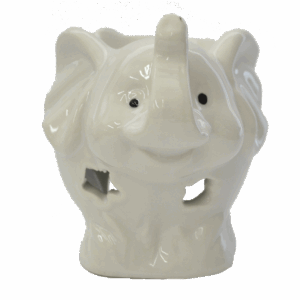 Pebetero Elefante Parado Ceramica Brillante