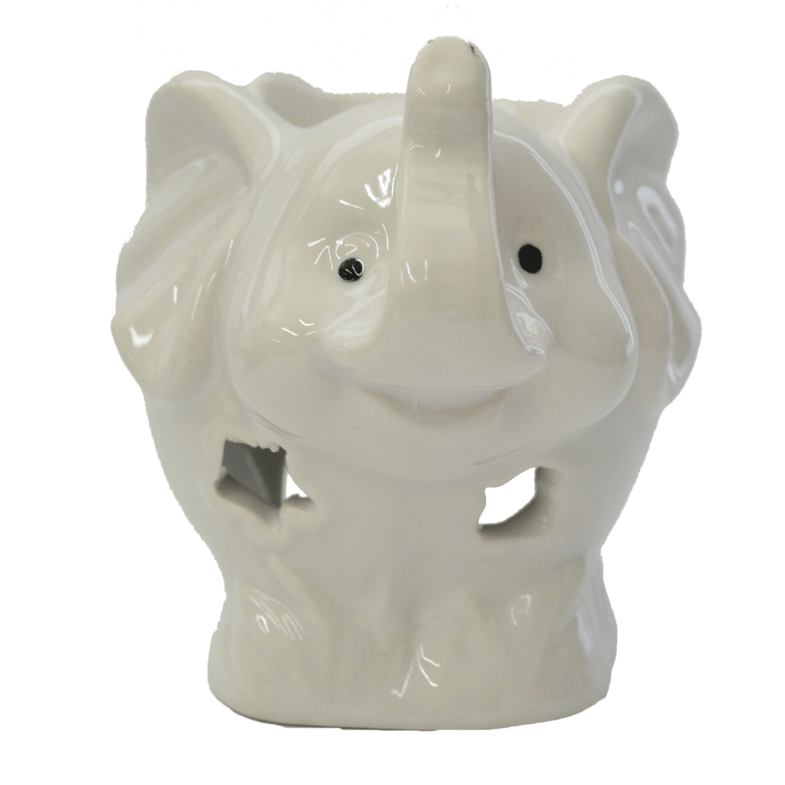 Pebetero Elefante Parado Ceramica Brillante