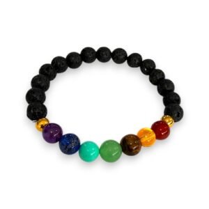Pulsera 7 Chakras Piedra Volcánica #8