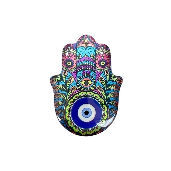 Imán Mano Hamsa Vidrio