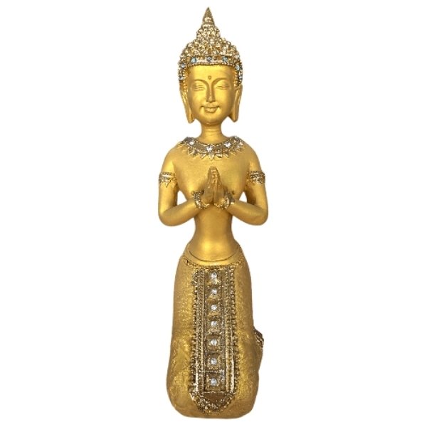 Buda Siddhartha Arrodillado Dorado